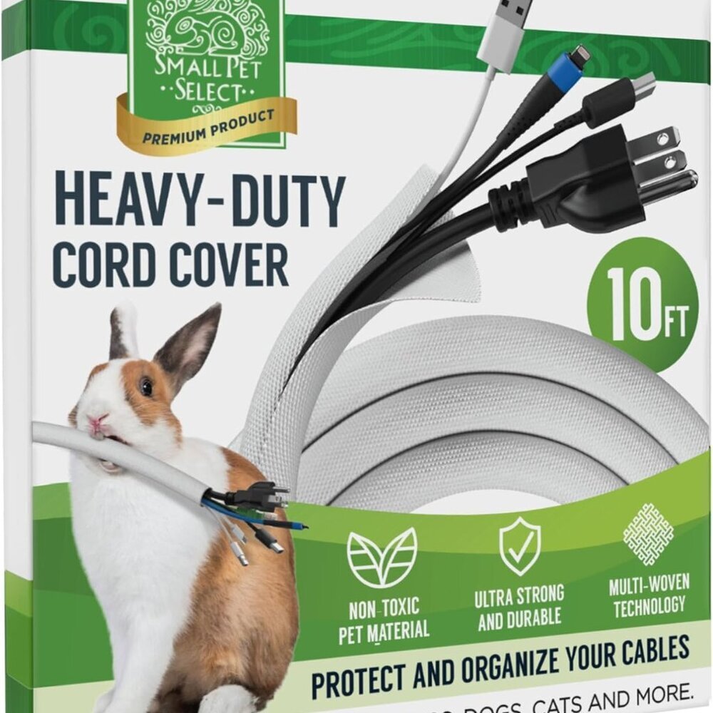 Heavy Duty Cord Cover - White, 10ft - Ultra Durable Electrical Cable and Wire Pr